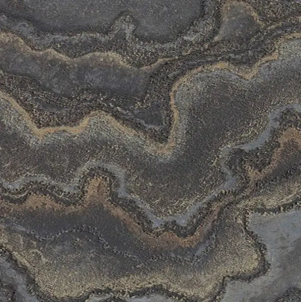 Living Walls Marble Stone Effect Wallpaper - Black Sample 1