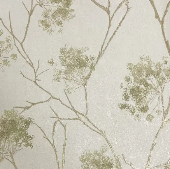 Vymura Sofia Sprig Wallpaper - Green Sample 1