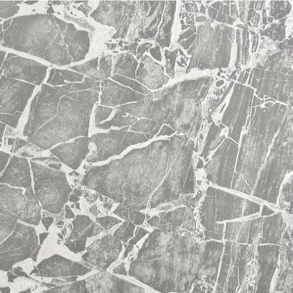 Enzo Metallic Marble Wallpaper - Dark Grey Sample 1