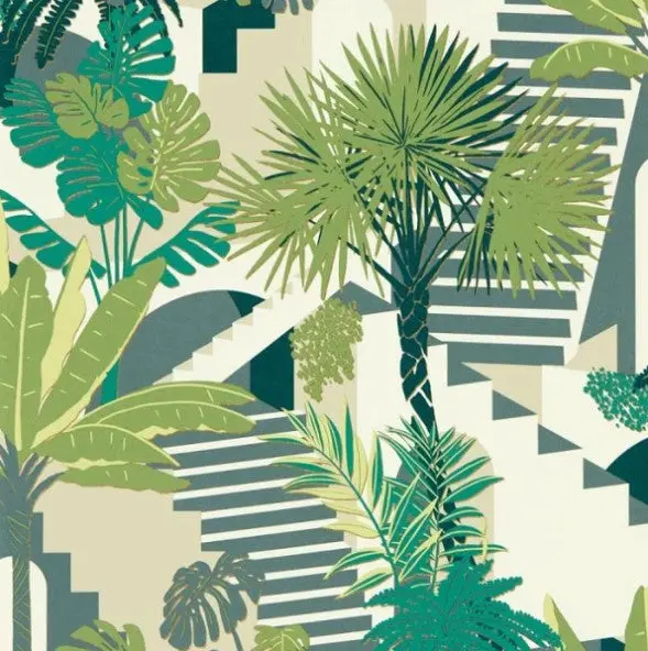 Clarke & Clarke Malindi Wallpaper - Palm Sample 1