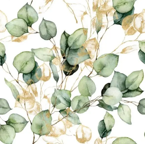 Eucalyptus Trail Green Wallpaper Sample 1