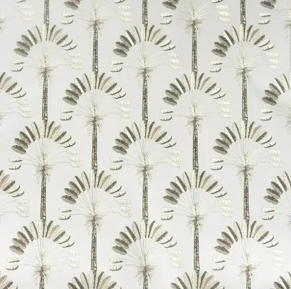 Printed Palm Palace Wallpaper - Cream & Gold Sample 1