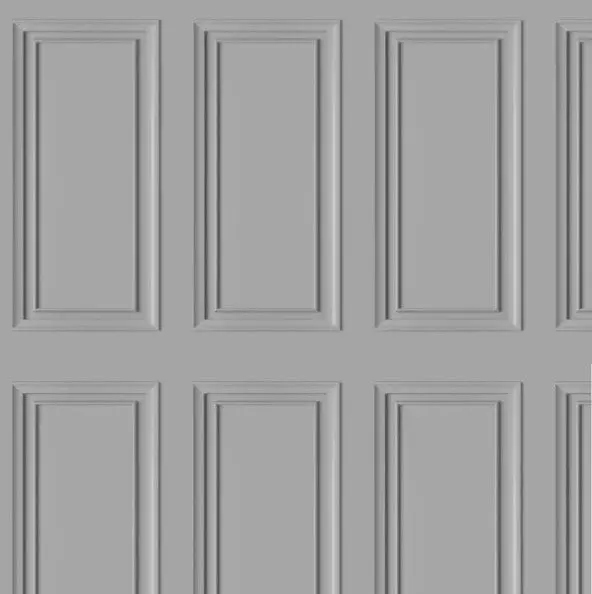 Extra Large Wainscoting Wood Panel Wallpaper Grey Sample 1