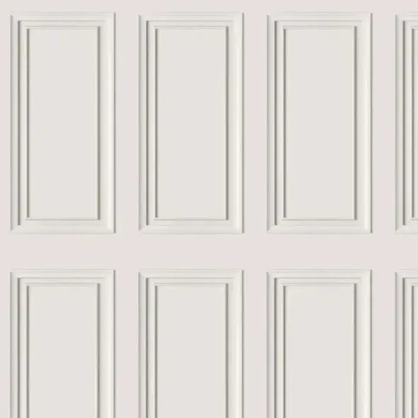 Extra Large Wainscoting Wood Panel Wallpaper Off White Sample 1