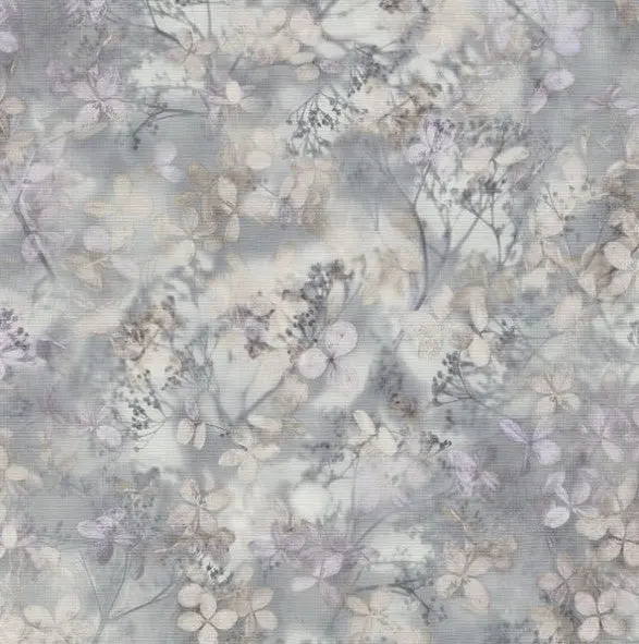 Purity Blossom Floral Wallpaper - Grey Sample 1