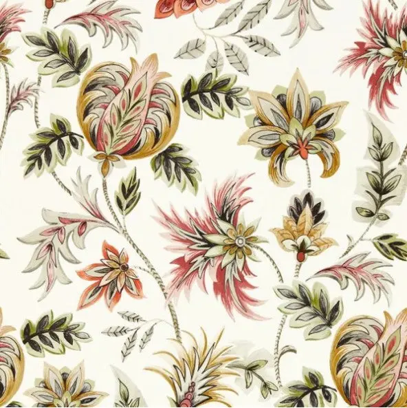 Clarke & Clarke Sizergh Wallpaper - Blush/Sage Sample 1
