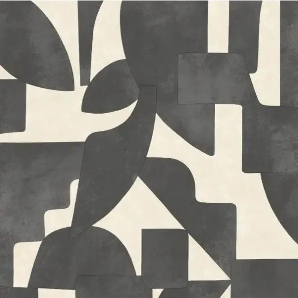 Abstract Angles Wallpaper - Cream/Charcoal Sample 1