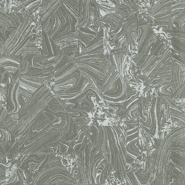 Madoc Marble Texture Wallpaper - Grey Sample 1