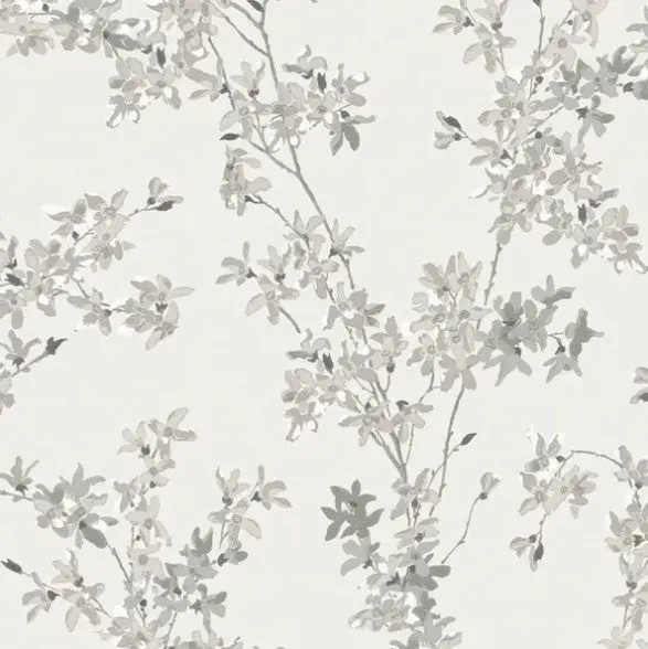 Laura Ashley Forsythia Wallpaper - Steel Sample 1