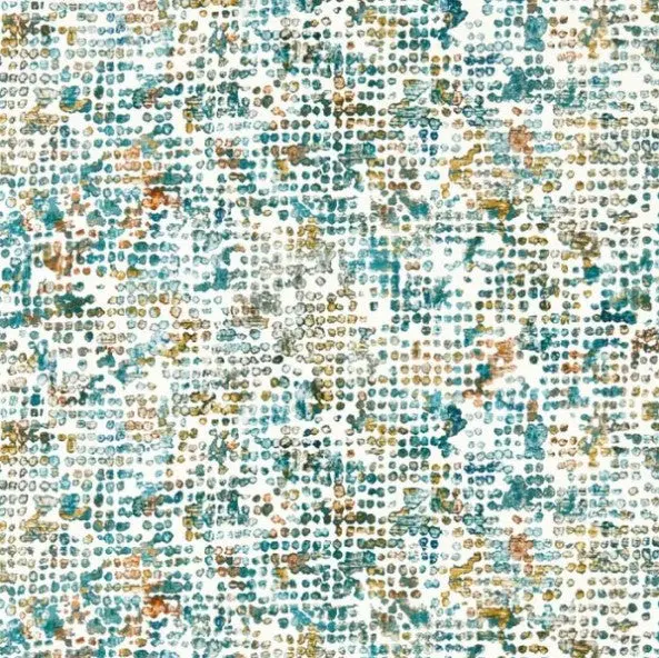 Clarke & Clarke Scintilla Wallpaper- Teal/Spice Sample 1