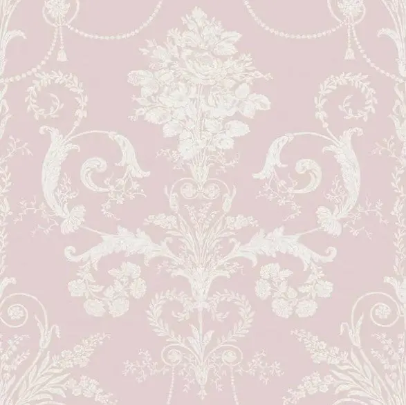 Laura Ashley Josette Amethyst Wallpaper Sample 1