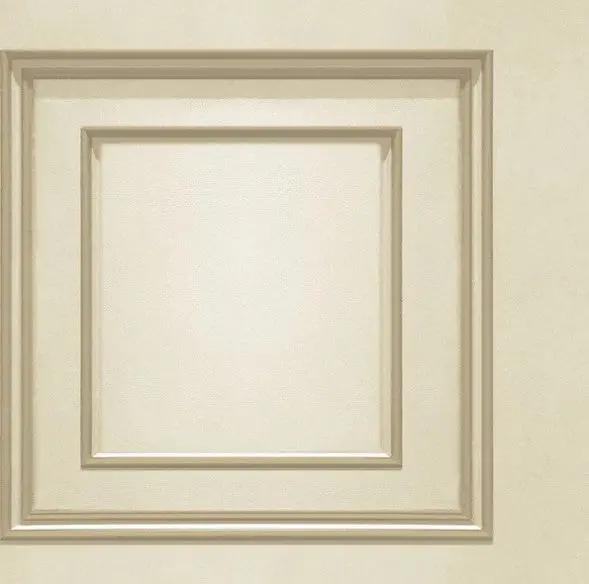 Forbidden Fruit Square Panelled Wallpaper Cream/Gold Sample 1