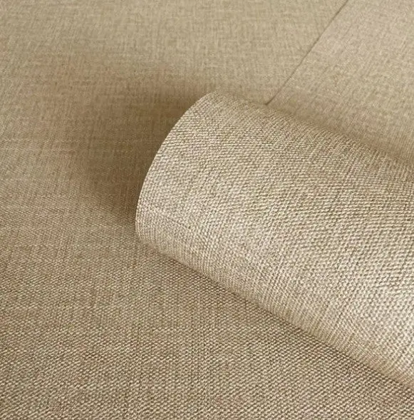 Giorgio Stitch Hessian Textured Wallpaper - Natural Sample 1