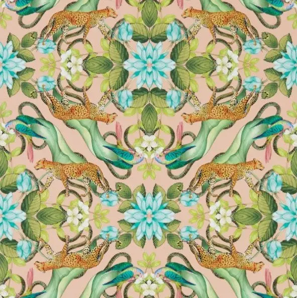 Clarke & Clarke Menagerie Wallpaper - Blush Sample 1