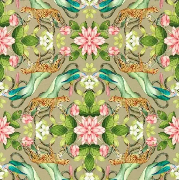 Clarke & Clarke Menagerie Wallpaper - Gilver Sample 1