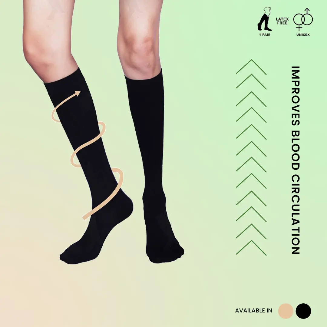 Sorgen Everyday Compression Socks For Daily Use. Reduces Leg Pain, Calf Pain, Leg Swelling And Enhances Lifestyle. Ideal Health Gift For Everyone (Small, Black) 1