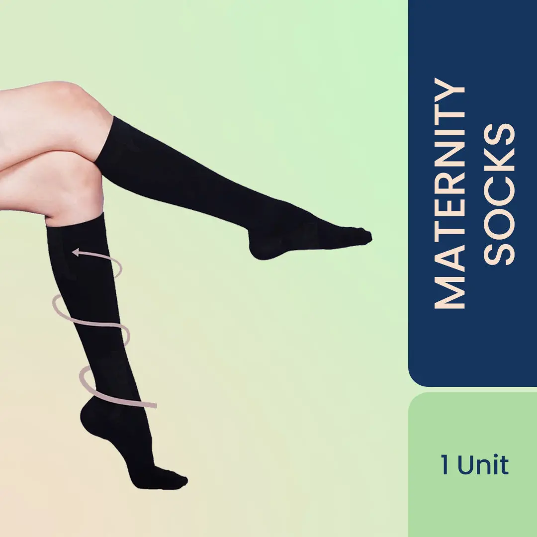 Sorgen Maternity Support Socks To Reduce Pain And Swelling During Pregnancy,Perfect Healthy Gift For Mom-To-Be (Black) 1