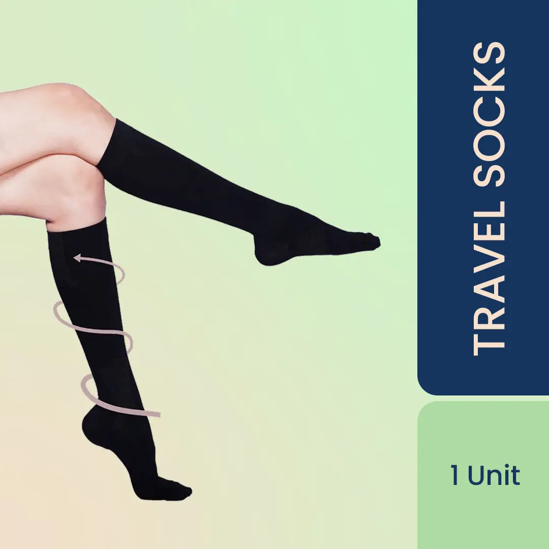 Sorgen Travel Support Socks Relieves Tired And Aching Legs, Pain And Swellings, Prevents Flight-Related Dvt And Edema- A Must Have In Your Travel Kit. (Small) 1