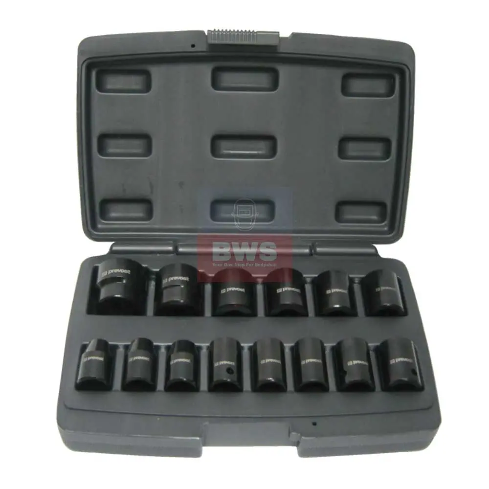 Prevost Impact Wrench Socket Set 14  1/2" 1