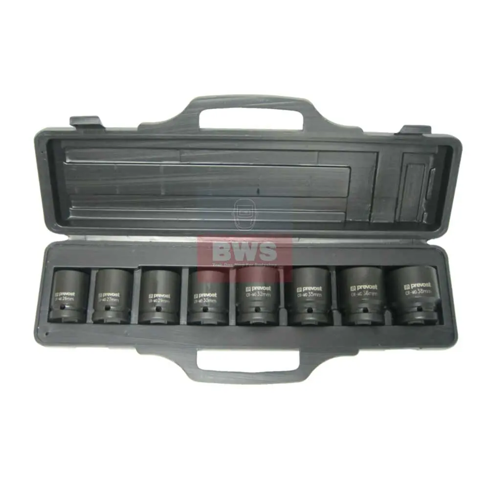 Prevost Box Of 8 Sockets For 3/4" Square Impact Wrenches 1