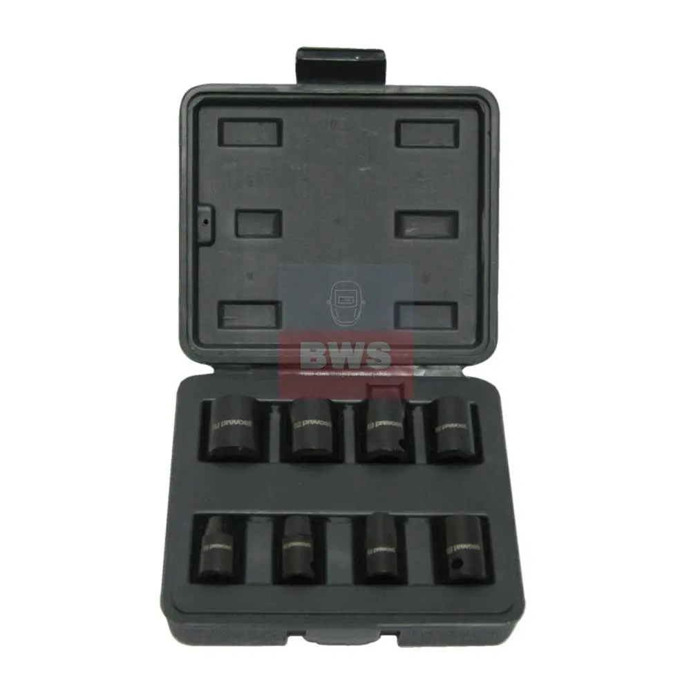 Prevost Box Of 8 Sockets For 3/8" Square Impact Wrenches 1