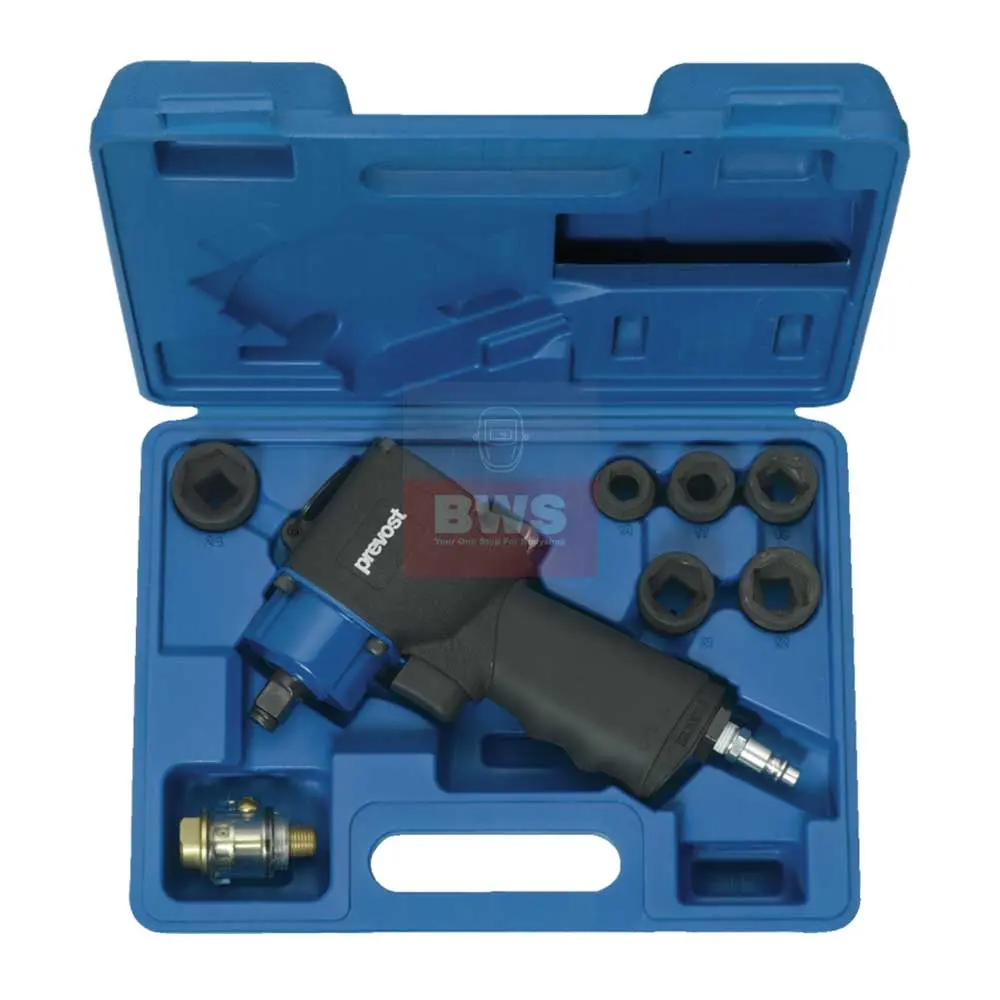 Prevost 1/2" Drive Compact Air Impact Wrench-Single Hammer-In Case 1