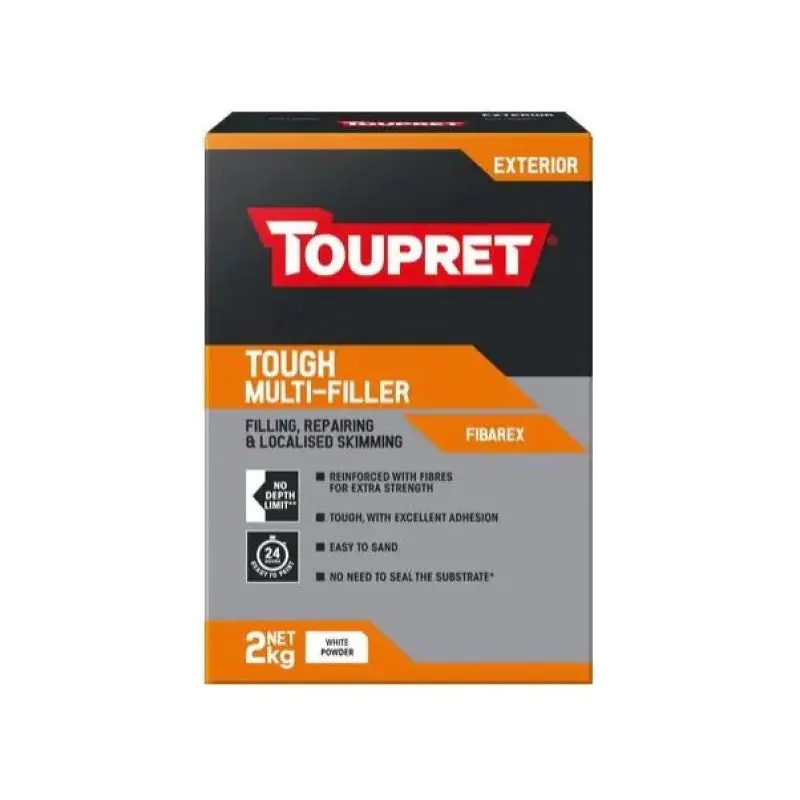Toupret Fibarex Exterior Multipurpose Reinforced Repair Filler 2Kg 1