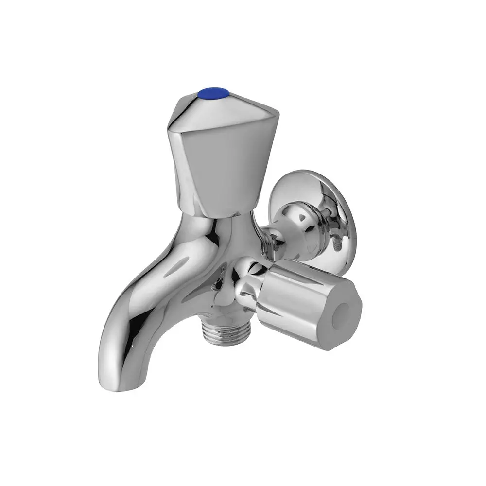 Essco Tropical Two Way Bib Cock With Wall Flange Tqt-Chr-512An 1