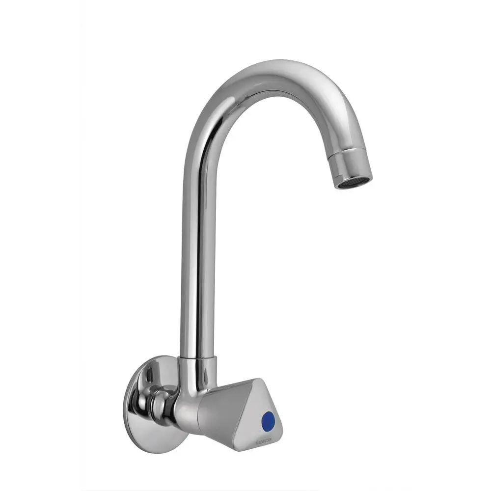 Essco Tropical Sink Cock With Swinging Pipe Spout  (Wall Mounted Model) Tqt-Chr-522S 1