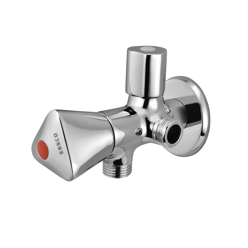 Essco Tropical 2-Way Angle Valve With Wall Flange Tqt-Chr-526Af 1