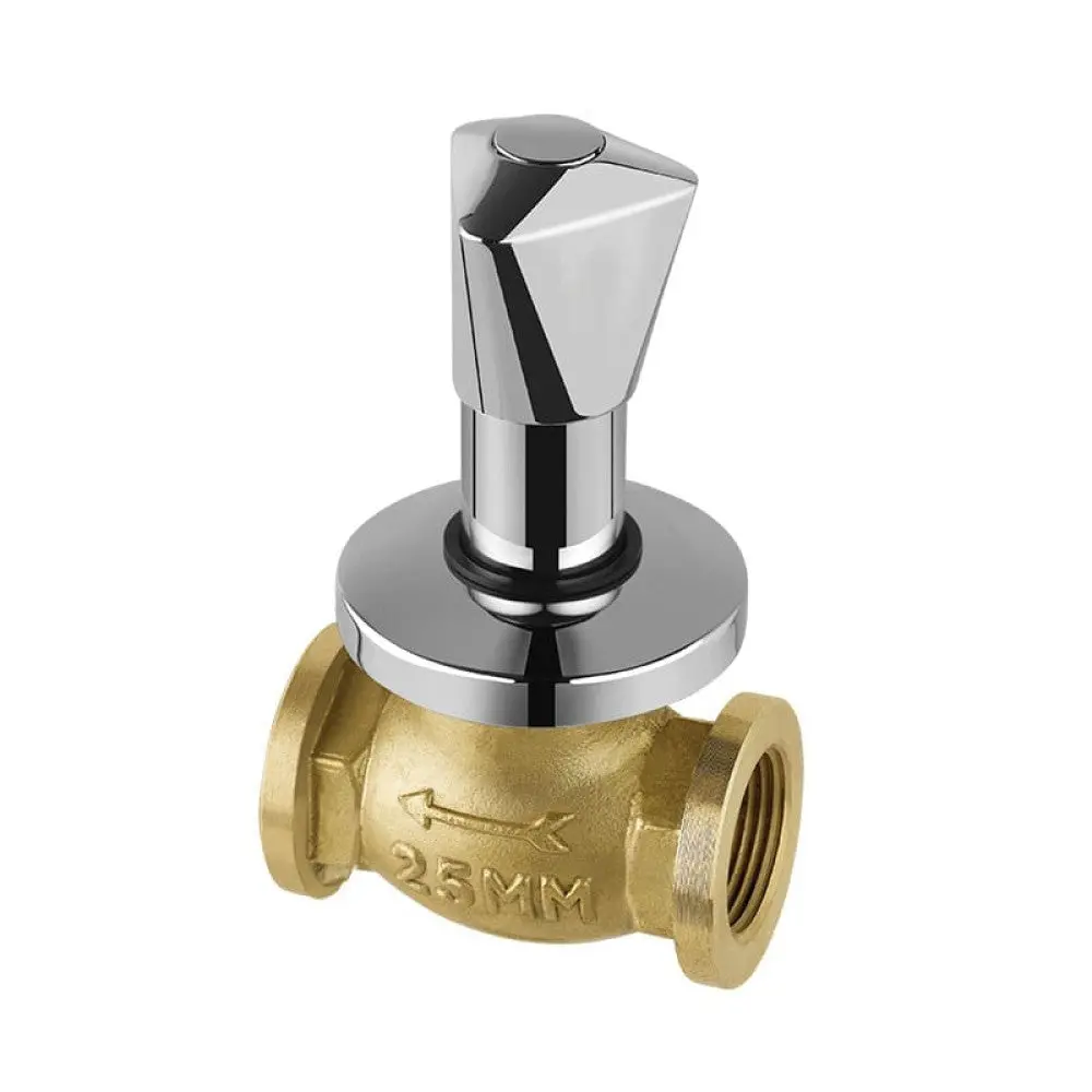 Essco Tropical Flush Cock With Wall Flange, Size: 25 Mm With Plain Knob  Trf-Chr-553Kn 1