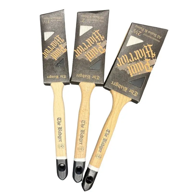 Paint Warrior Badger Long Handle Angle Brush 1