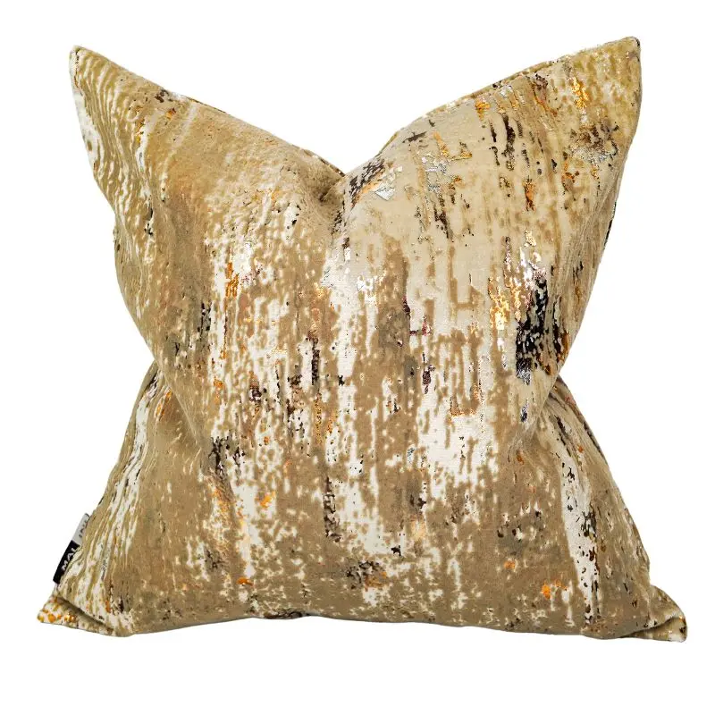 Malini Torcello Gold Metallic Cushion 1