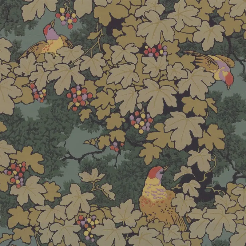 Little Greene Vine Wallpaper Sample - Verde 1