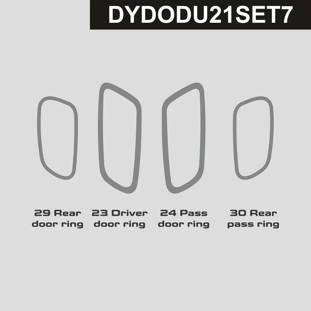 Dynacarbon™️ Carbon Fiber Door Rings Trim Dodge Durango 2021-2026 1