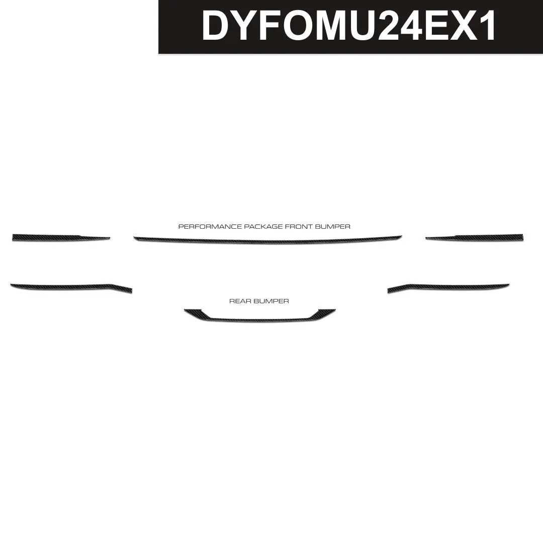 Dynacarbon™ Carbon Edges, Front And Rear Bumpers Kit For Ford Mustang Performance 2024-2026 1