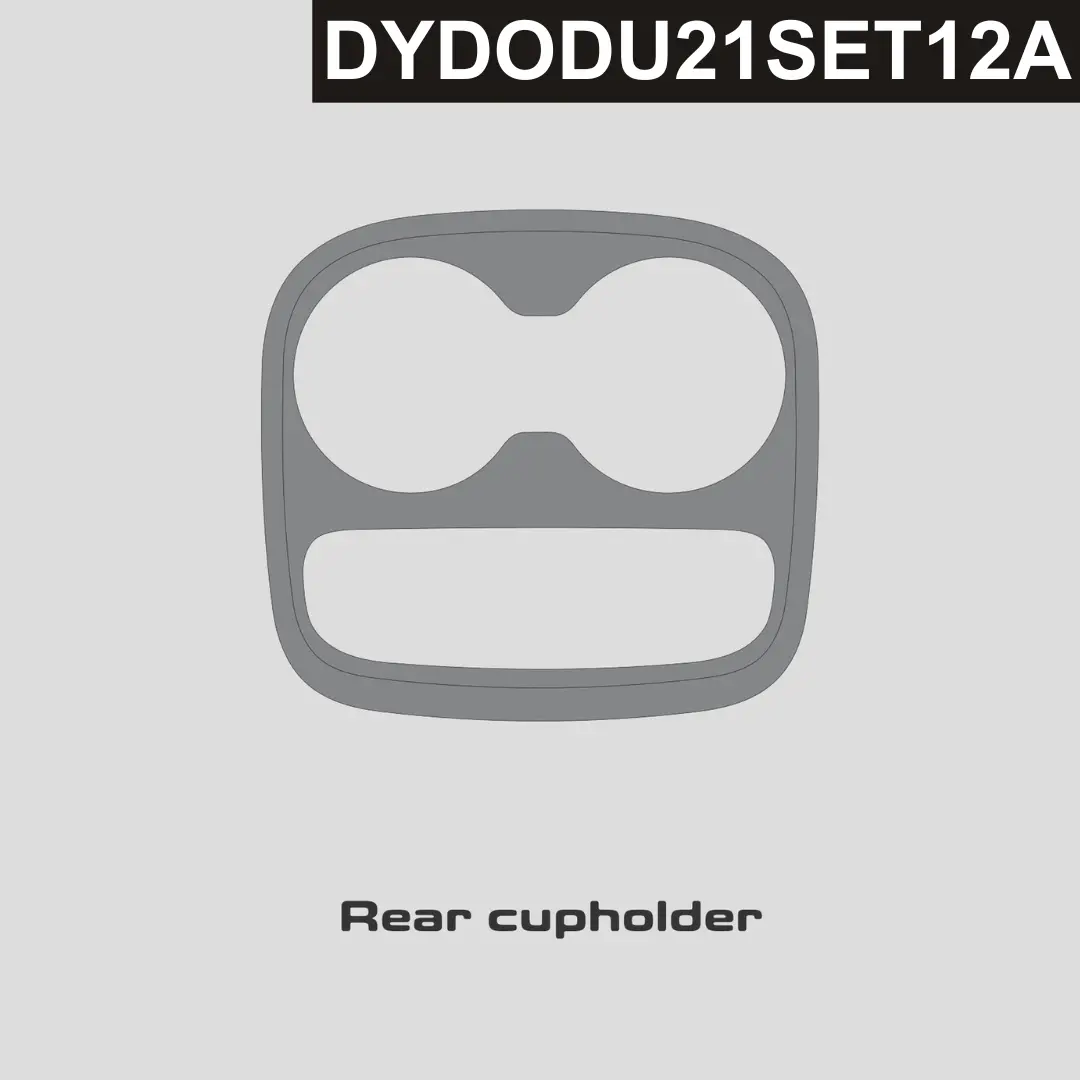 Dynacarbon™️ Carbon Fiber Rear Cupholder Trim Dodge Durango 2021-2026 1