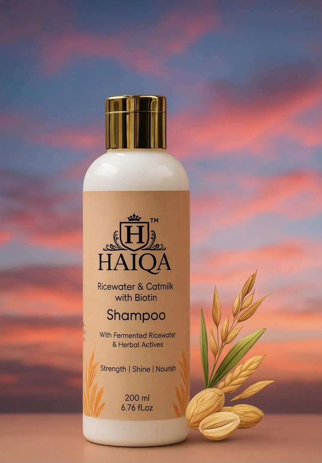 Haiqa Rice Water &Oat Milk With Biotin Shampoo-200Ml 1