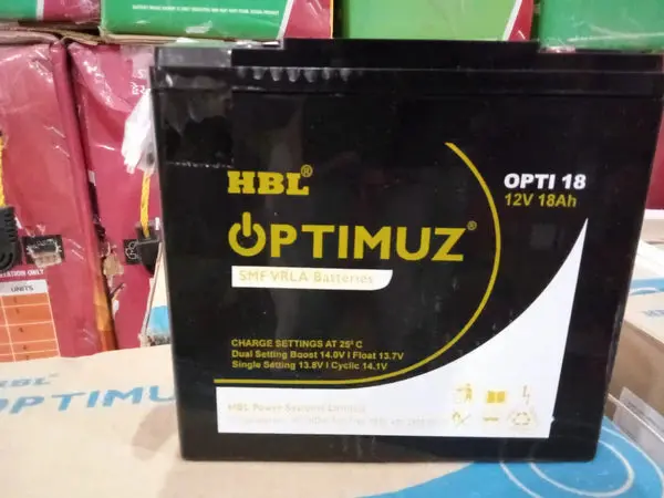 Hbl Optimuz 18Ah 12V Smf Vrla Battery-Opti 18 1