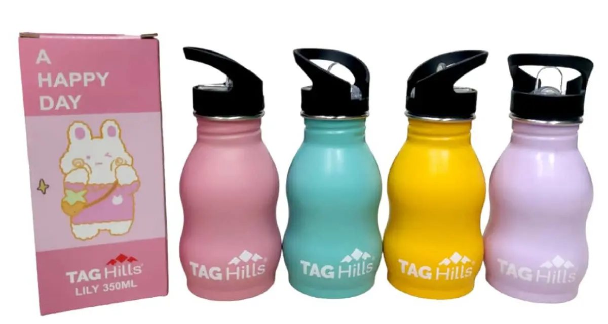 Tag Hills Lilly Water Bottle Set Of 3, Multicolour Each 350 Ml (Kids Special) 1