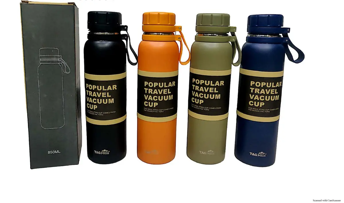 Tag Hills Stainless Steel Hot & Cold Travel Water Bottle Flask With Multi Colour  Set Of 3 Each 850Ml 1