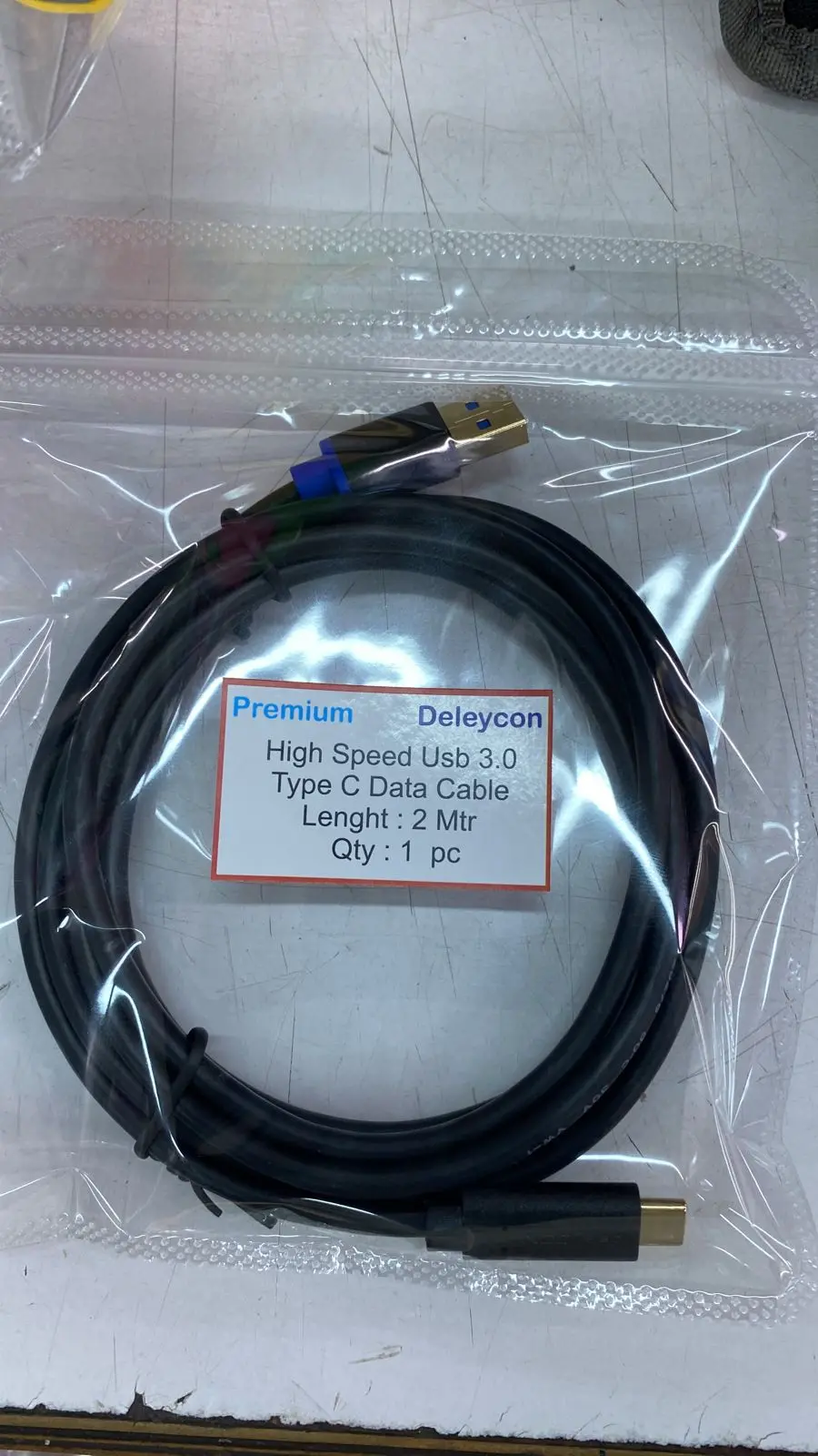 Deleycon Usb To Type C,Ext Cable -2Metre 1