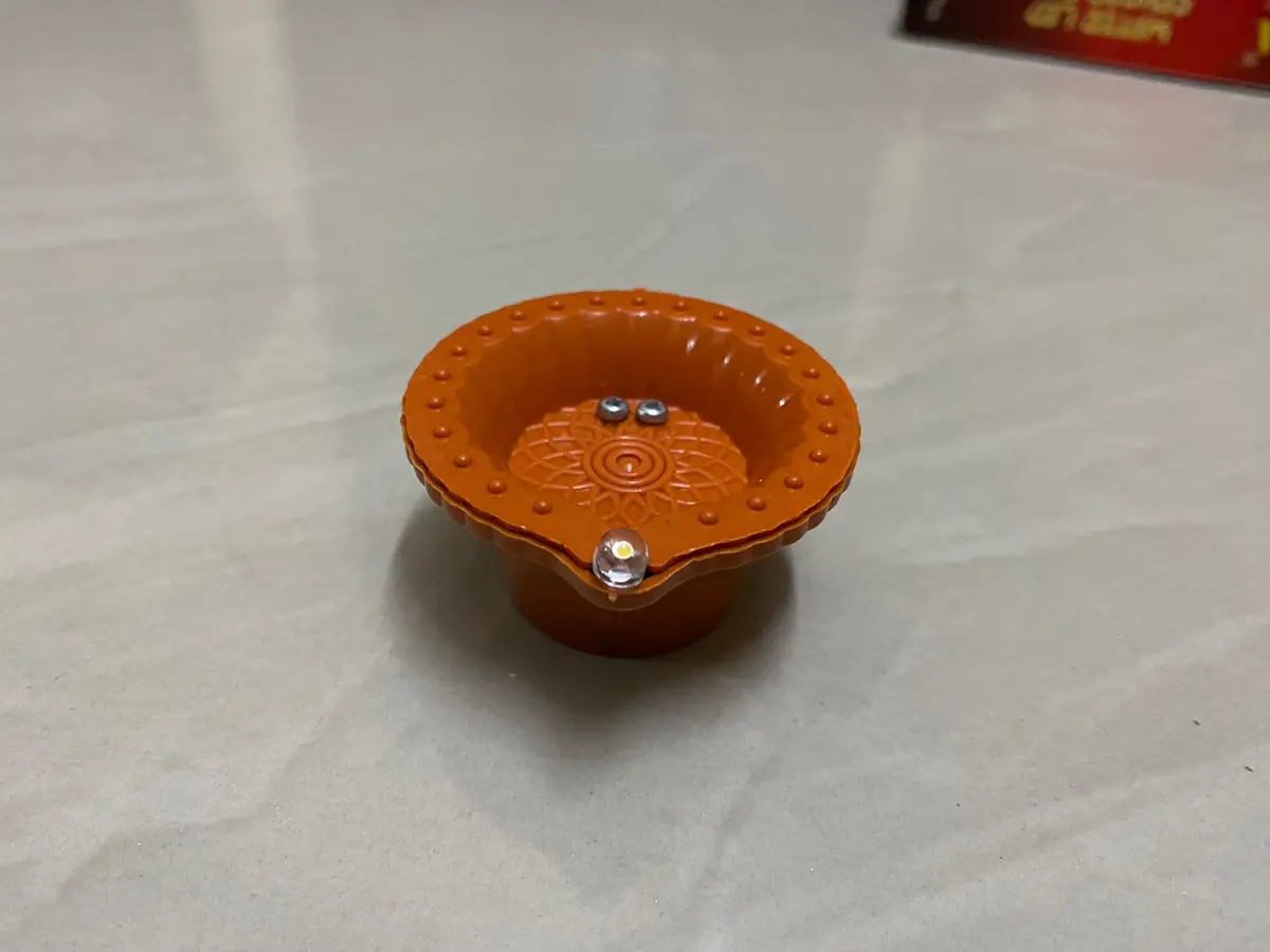 Led Light Water Sensor Diya Artificial Flameless Candle  All Occasions Ganapati Navratri Diwali Wedding Party (6-Diya) 1