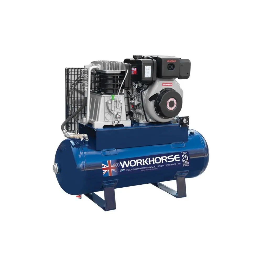 Workhorse Diesel Air Compressor Tandem 10Hp 150L/Es 1