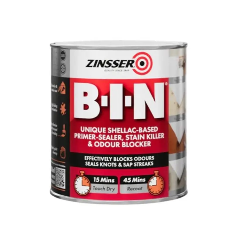 Zinsser Bin Interior Shellac Primer - Tinted Colour Match (Light Colours Only) 1