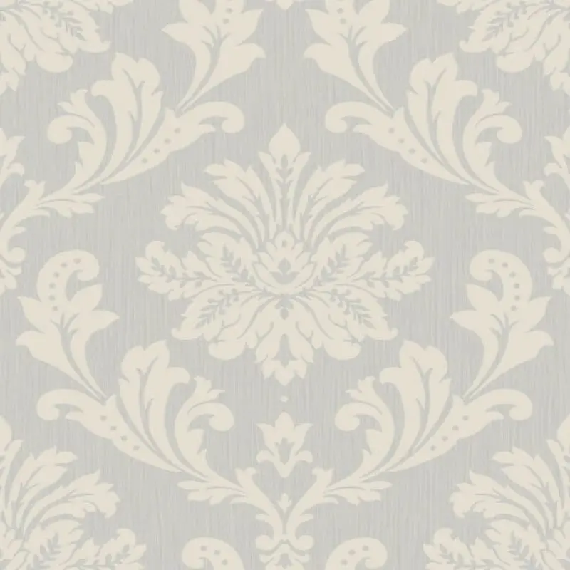 Louisa Damask Wallpaper - Grey 1