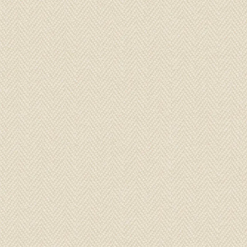 Antiga Herringbone Wallpaper - Cream Sample 1