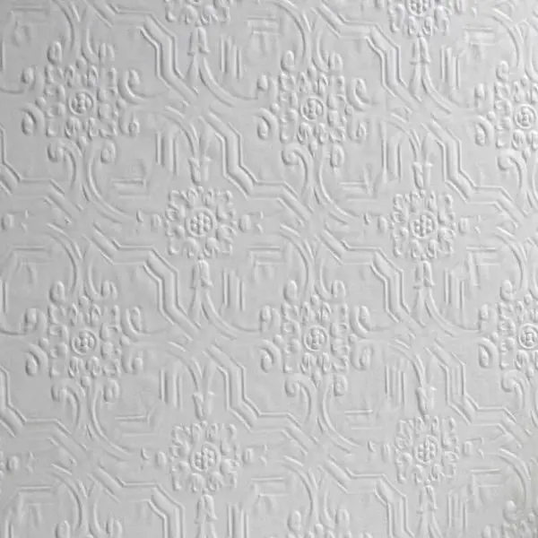 Anaglypta Original Berkeley Ornate Wallpaper White Sample 1