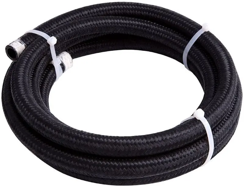 450 Series Black Braided Lightweight Hose — 9An Size, 6-Meter Length 1