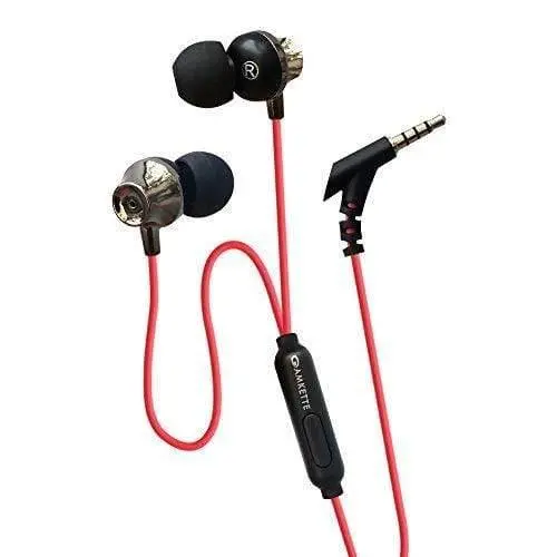 Amkette Ergo Fit E7 In- Ear Earphones Designed For Comfort With Mic And Remote Control (Black) 2